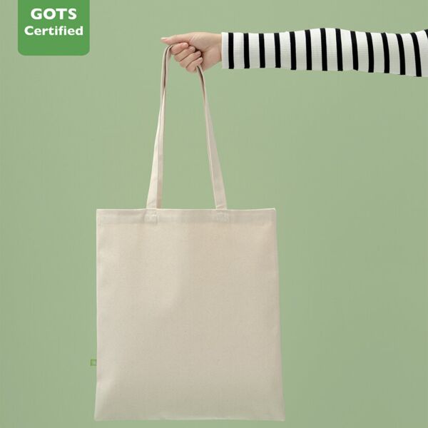 Premium organic canvas shopper long handle Thumbnail