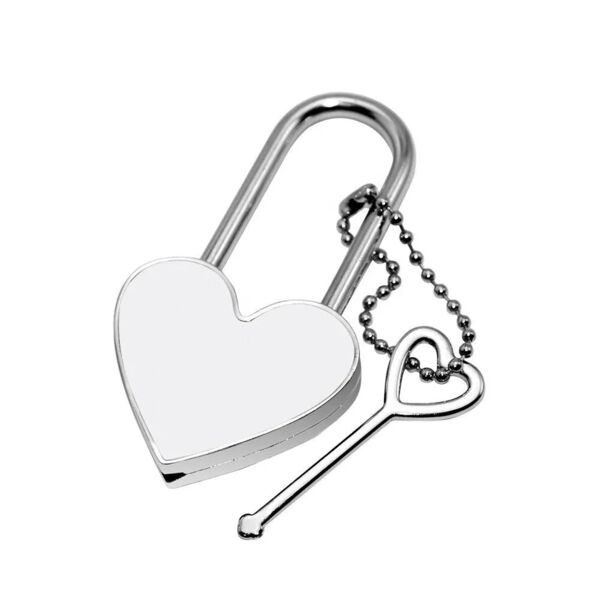 Metal Heart Lock with Customisable Insert Thumbnail
