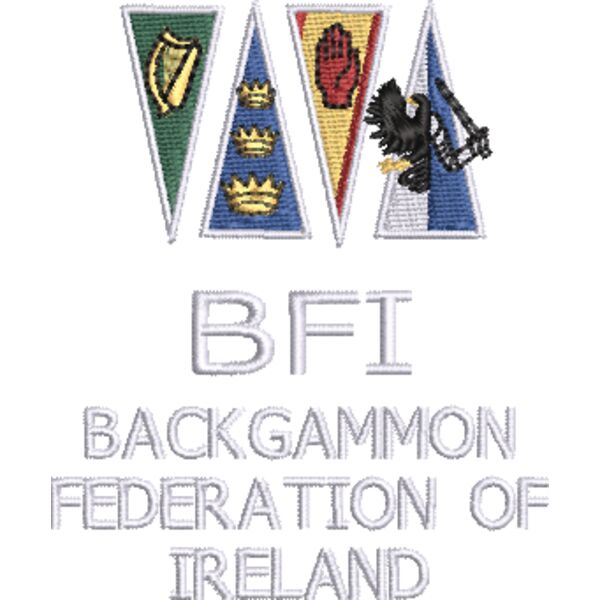 Backgammon Federation Chest Logo emb white Thumbnail