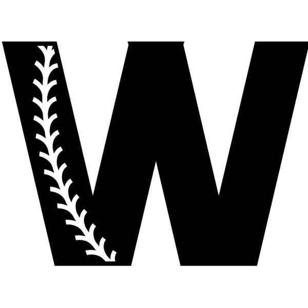 Baseball Alphabet W right Thumbnail