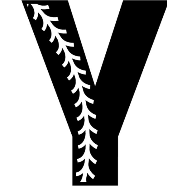 Baseball Alphabet Y left Thumbnail