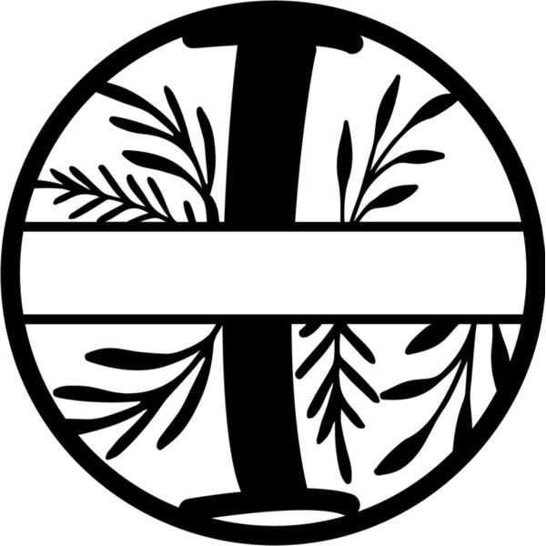 I Floral split monogram letters Thumbnail