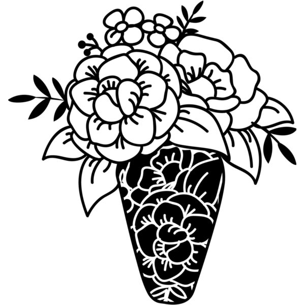 Flower vase Zentangle Thumbnail